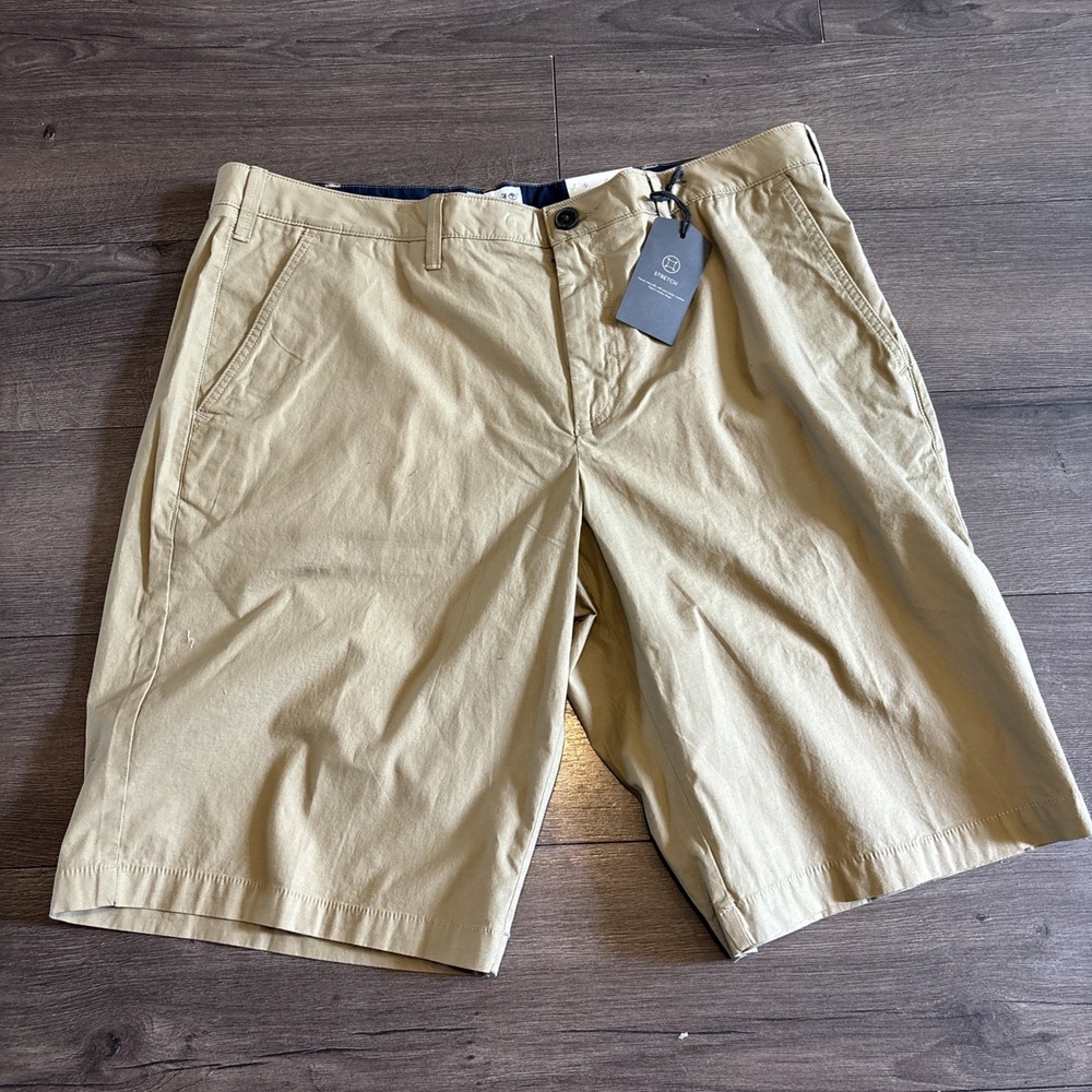 Timberland Relaxed Fit Mens Shorts 38 W Chino Brown Stretch Organic Cotton  NWT